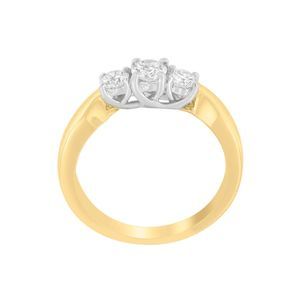 14K Two-Toned Gold 1/2 CTTW Round-cut Diamond Ring (G-H, SI1-SI2)
